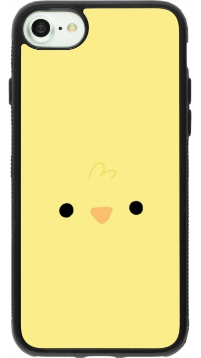 Coque iPhone 7 / 8 / SE (2020, 2022) - Silicone rigide noir Easter 2026 Little chicken