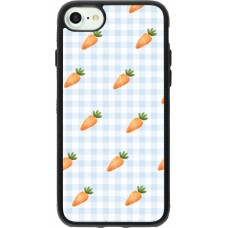 Coque iPhone 7 / 8 / SE (2020, 2022) - Silicone rigide noir Easter 2026 Pattern carrots