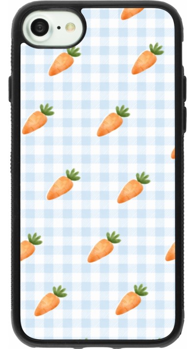 Coque iPhone 7 / 8 / SE (2020, 2022) - Silicone rigide noir Easter 2026 Pattern carrots