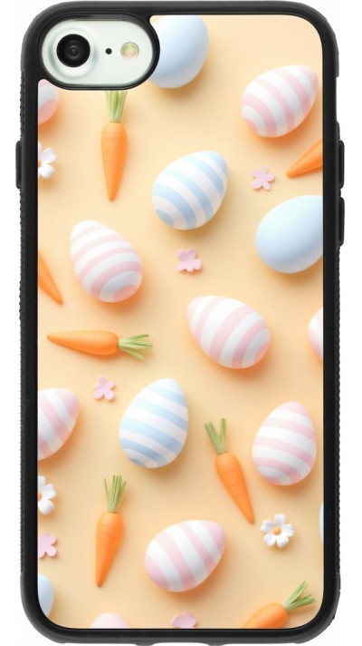 Coque iPhone 7 / 8 / SE (2020, 2022) - Silicone rigide noir Easter 2026 Pattern Easter