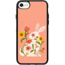 Coque iPhone 7 / 8 / SE (2020, 2022) - Silicone rigide noir Easter 2026 Rabbit collage