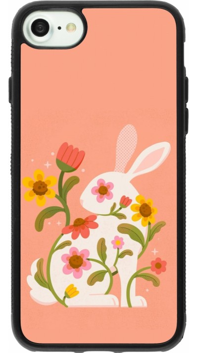 Coque iPhone 7 / 8 / SE (2020, 2022) - Silicone rigide noir Easter 2026 Rabbit collage