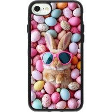 Coque iPhone 7 / 8 / SE (2020, 2022) - Silicone rigide noir Easter 2026 Rabbit fun
