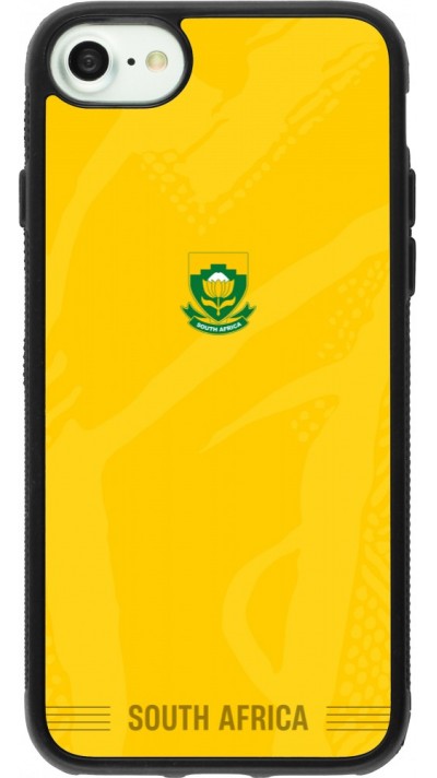 Coque iPhone 7 / 8 / SE (2020, 2022) - Silicone rigide noir Maillot de football Afrique du Sud 2026 personnalisable