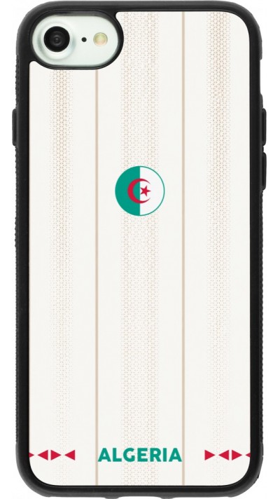 Coque iPhone 7 / 8 / SE (2020, 2022) - Silicone rigide noir Maillot de football Algérie 2026 personnalisable