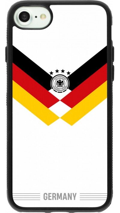 Coque iPhone 7 / 8 / SE (2020, 2022) - Silicone rigide noir Maillot de football Allemagne 2026 personnalisable
