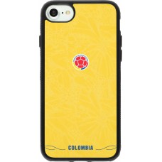 Coque iPhone 7 / 8 / SE (2020, 2022) - Silicone rigide noir Maillot de football Colombie 2026 personnalisable