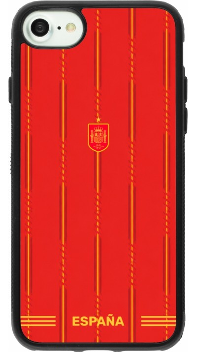 Coque iPhone 7 / 8 / SE (2020, 2022) - Silicone rigide noir Maillot de football Espagne 2026 personnalisable