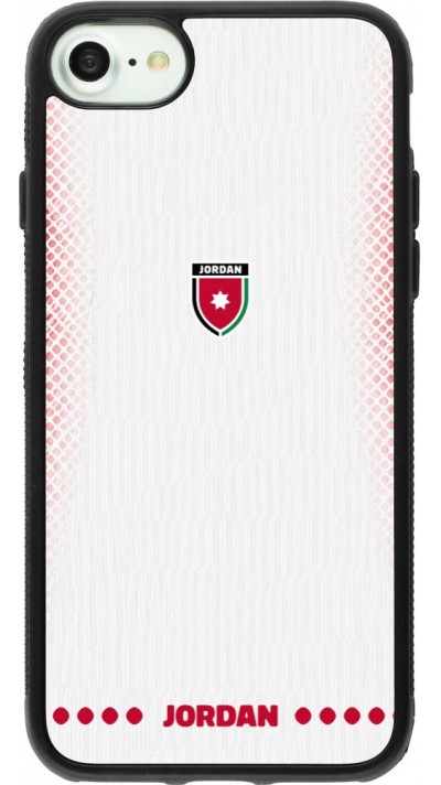 Coque iPhone 7 / 8 / SE (2020, 2022) - Silicone rigide noir Maillot de football Jordanie 2026 personnalisable
