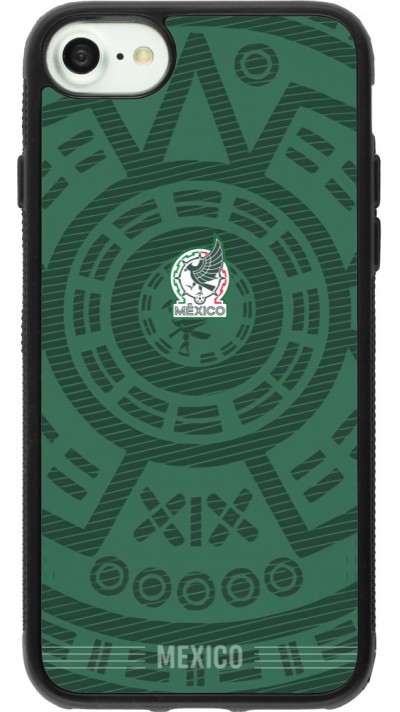 Coque iPhone 7 / 8 / SE (2020, 2022) - Silicone rigide noir Maillot de football Mexique 2026 personnalisable