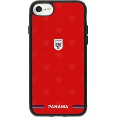 Coque iPhone 7 / 8 / SE (2020, 2022) - Silicone rigide noir Maillot de football Panama 2026 personnalisable
