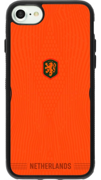 Coque iPhone 7 / 8 / SE (2020, 2022) - Silicone rigide noir Maillot de football Pays-Bas 2026 personnalisable