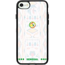 Coque iPhone 7 / 8 / SE (2020, 2022) - Silicone rigide noir Maillot de football Sénégal 2026 personnalisable