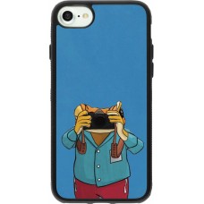 Coque iPhone 7 / 8 / SE (2020, 2022) - Silicone rigide noir Frog with camera DTMF