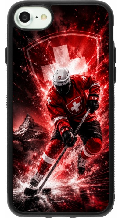 Coque iPhone 7 / 8 / SE (2020, 2022) - Silicone rigide noir Hockey World Championship Player