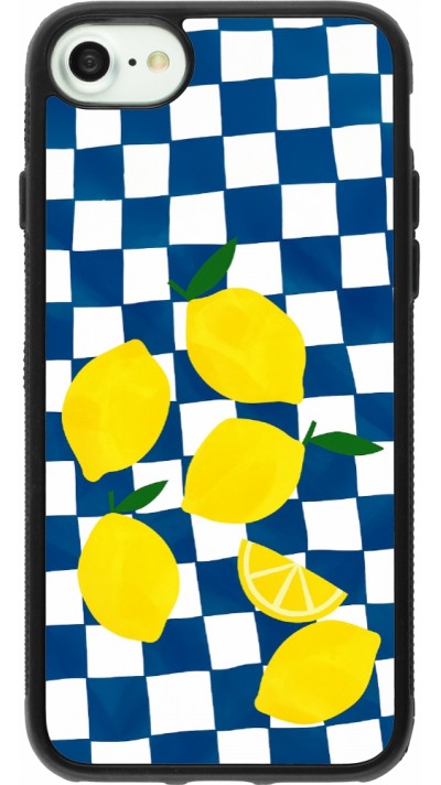 Coque iPhone 7 / 8 / SE (2020, 2022) - Silicone rigide noir Illustration lemons 2026