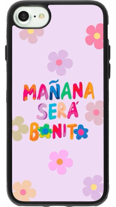 Coque iPhone 7 / 8 / SE (2020, 2022) - Silicone rigide noir Karol G Manana sera bonito