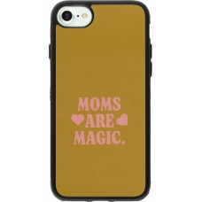 Coque iPhone 7 / 8 / SE (2020, 2022) - Silicone rigide noir Mom 2026 Are Magic