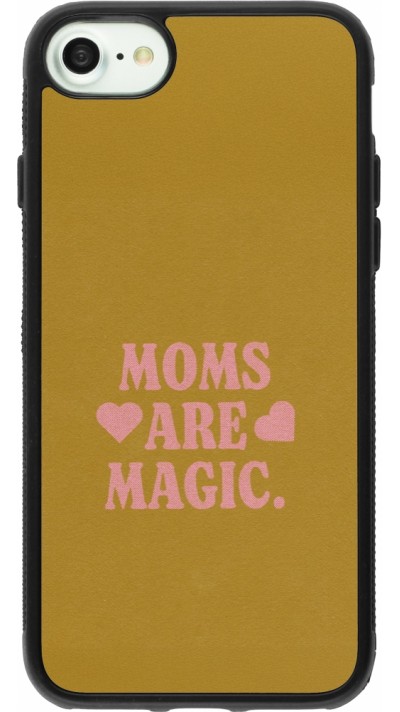 Coque iPhone 7 / 8 / SE (2020, 2022) - Silicone rigide noir Mom 2026 Are Magic