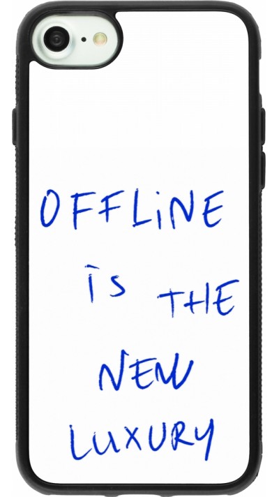 Coque iPhone 7 / 8 / SE (2020, 2022) - Silicone rigide noir Offline is the new luxury