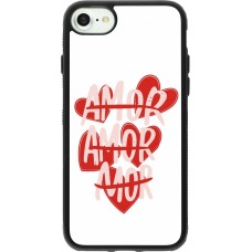 Coque iPhone 7 / 8 / SE (2020, 2022) - Silicone rigide noir Saint Valentines Day 26 Amor
