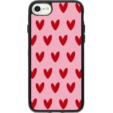 Coque iPhone 7 / 8 / SE (2020, 2022) - Silicone rigide noir Saint Valentines Day 26 Pattern heart