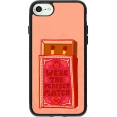 Coque iPhone 7 / 8 / SE (2020, 2022) - Silicone rigide noir Saint Valentines Day 26 Perfect Match