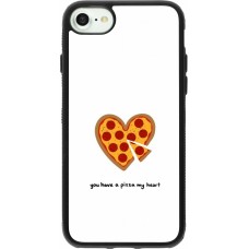 Coque iPhone 7 / 8 / SE (2020, 2022) - Silicone rigide noir Saint Valentines Day 26 You have my pizza heart