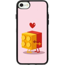 Coque iPhone 7 / 8 / SE (2020, 2022) - Silicone rigide noir Saint Valentines Day 26 Puzzle