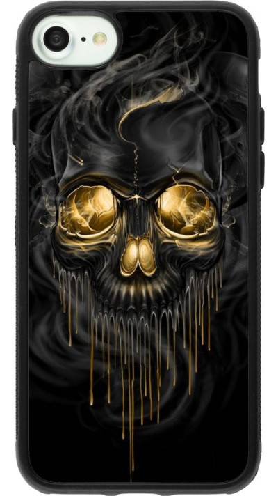 Coque iPhone 7 / 8 / SE (2020, 2022) - Silicone rigide noir Skull 02