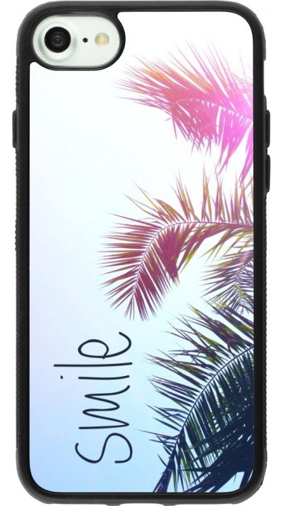 Coque iPhone 7 / 8 / SE (2020, 2022) - Silicone rigide noir Smile 05