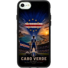 Coque iPhone 7 / 8 / SE (2020, 2022) - Silicone rigide noir Football Cap-Vert splash 2026