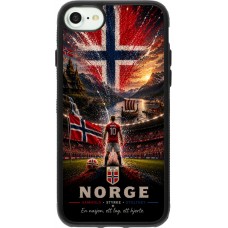 Coque iPhone 7 / 8 / SE (2020, 2022) - Silicone rigide noir Football Norvège splash 2026