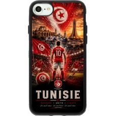 Coque iPhone 7 / 8 / SE (2020, 2022) - Silicone rigide noir Football Tunisie splash 2026