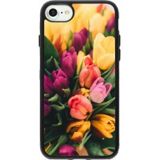 Coque iPhone 7 / 8 / SE (2020, 2022) - Silicone rigide noir Bouquet of tulips 2026