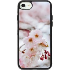 Coque iPhone 7 / 8 / SE (2020, 2022) - Silicone rigide noir Cherry tree 2026