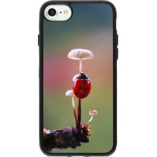 Coque iPhone 7 / 8 / SE (2020, 2022) - Silicone rigide noir Ladybird on a mushroom 2026