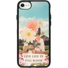Coque iPhone 7 / 8 / SE (2020, 2022) - Silicone rigide noir Live life in full moon 2026