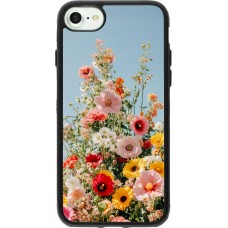 Coque iPhone 7 / 8 / SE (2020, 2022) - Silicone rigide noir Spring flowers 2026