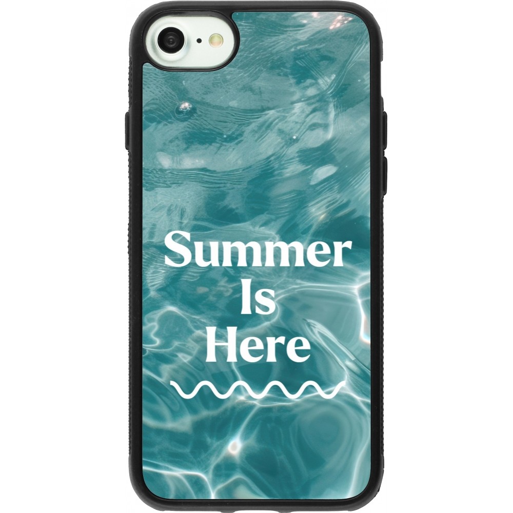 Coque iPhone 7 / 8 / SE (2020, 2022) - Silicone rigide noir Summer 2025 Summer is here