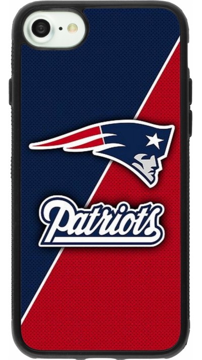 Coque iPhone 7 / 8 / SE (2020, 2022) - Silicone rigide noir Super Bowl 26 Patriots 1