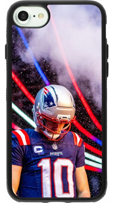 Coque iPhone 7 / 8 / SE (2020, 2022) - Silicone rigide noir Super Bowl 26 Patriots 3