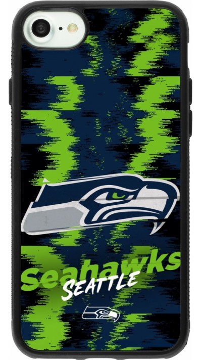 Coque iPhone 7 / 8 / SE (2020, 2022) - Silicone rigide noir Super Bowl 26 Seattle 2