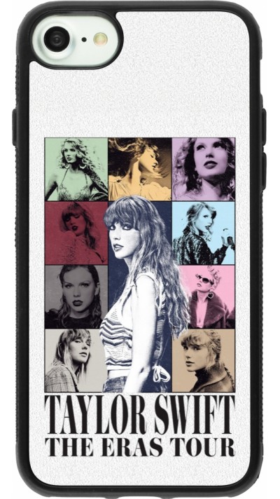 Coque iPhone 7 / 8 / SE (2020, 2022) - Silicone rigide noir Taylor Swift The Eras Tour