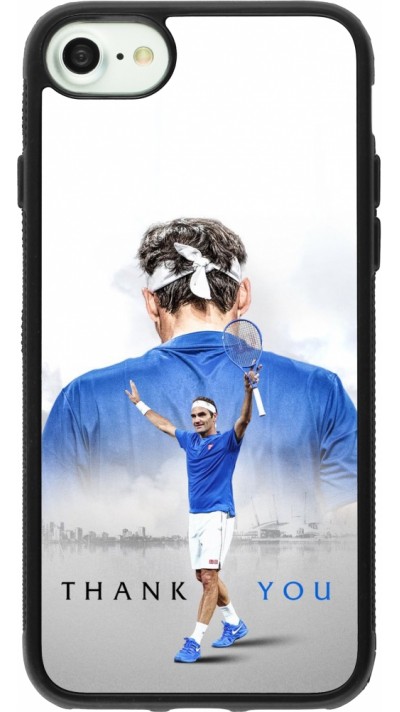 Coque iPhone 7 / 8 / SE (2020, 2022) - Silicone rigide noir Thank you Roger