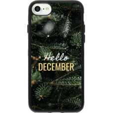 Coque iPhone 7 / 8 / SE (2020, 2022) - Silicone rigide noir Winter 25 Winter hello december