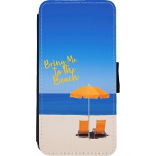 Coque iPhone 7 / 8 / SE (2020, 2022) - Wallet noir Summer 2025 Bring me to the beach