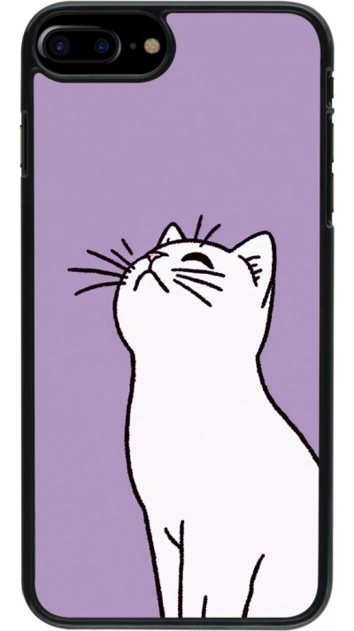 iPhone 7 Plus / 8 Plus Case Hülle - Chat auf lila Hintergrund