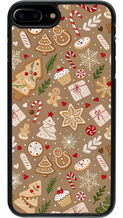 Coque iPhone 7 Plus / 8 Plus - Christmas 25 Pattern Ginger Cookie