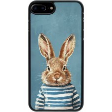 Coque iPhone 7 Plus / 8 Plus - Easter 2026 Rabbit navy